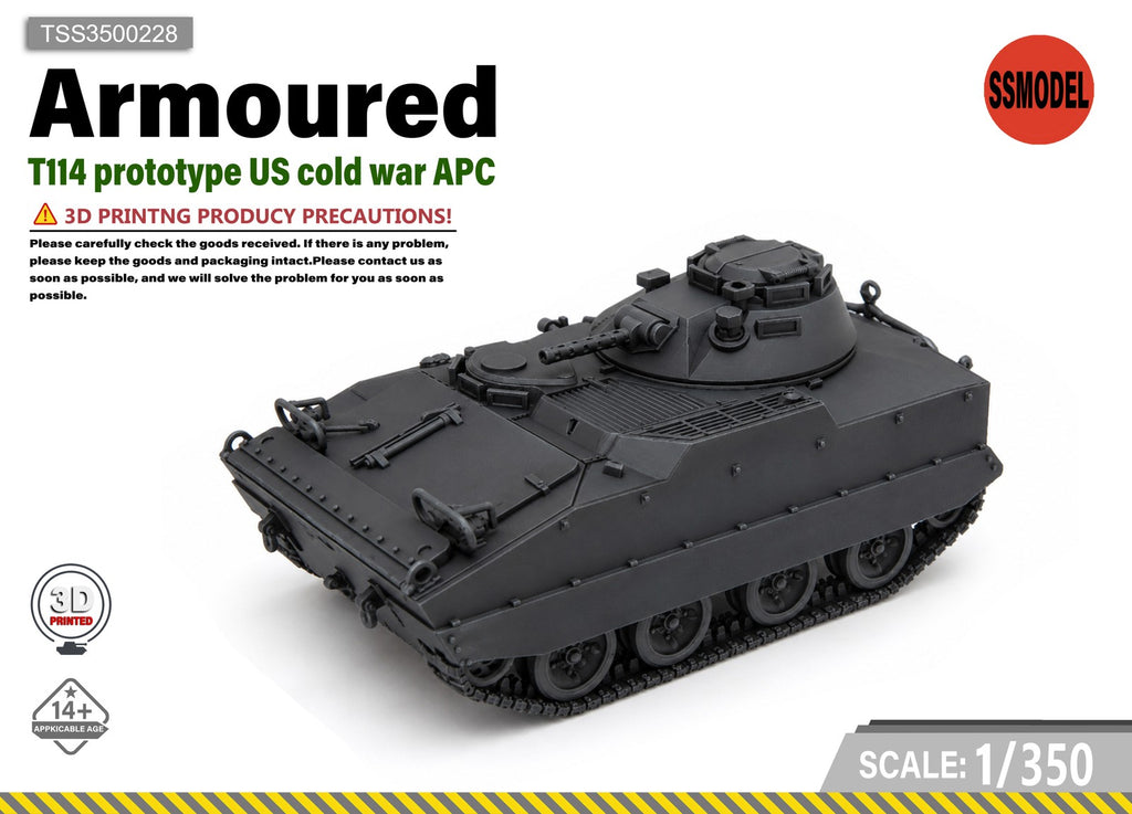 SSMODEL 1/350 T114 Prototype US Cold War Vehicle Tank Resin MODEL KIT TSS3500228