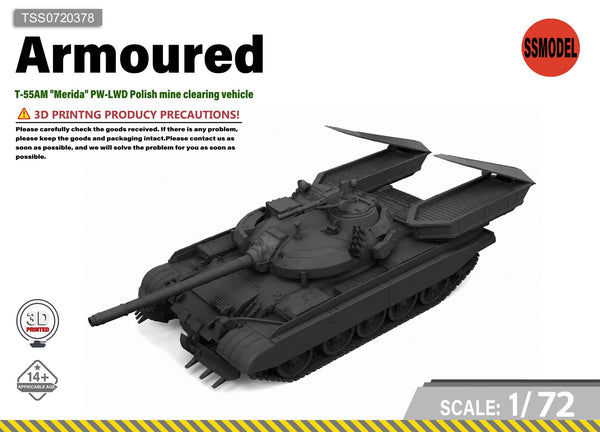 SSMODEL 1/72 T-55AM "Merida" PW-LWD Tank Resin Model Kit TSS0720378