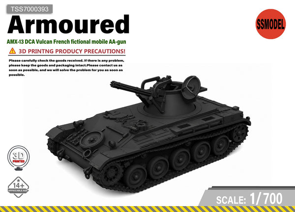 SSMODEL 1/700 AMX13 DCA French Anti-Aircraft Tank Resin Model Kit TSS7000393
