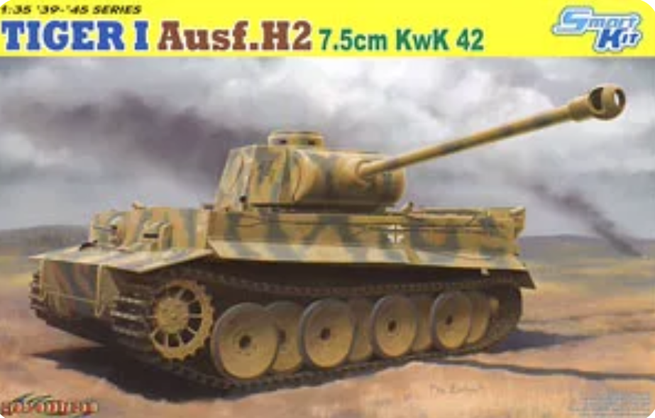 Dragon 6683 1/35 TIGER I Ausf.H2 7.5cm KwK 42 Plastic Model kit