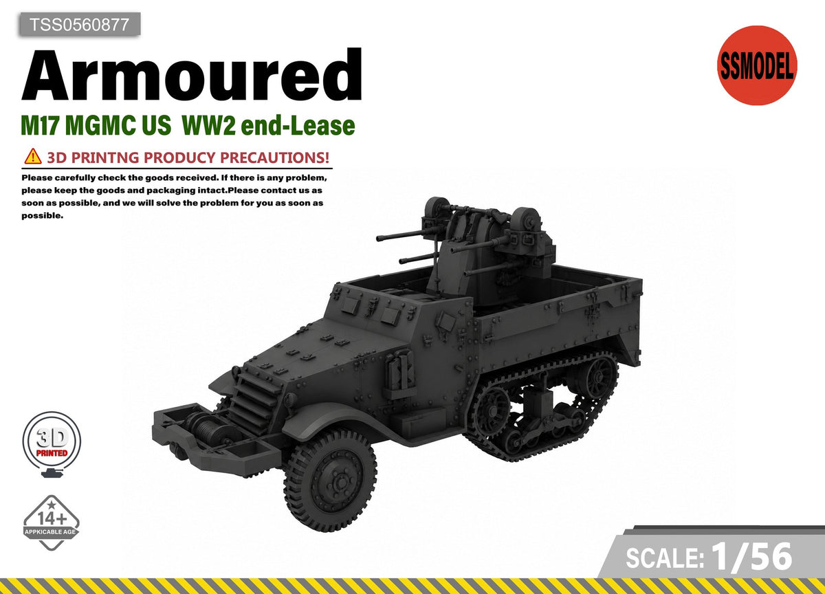 SSMODEL 1/56 M17 MGMC US WW2 end-Lease Resin Model Kit TSS0560877 — scale model kit