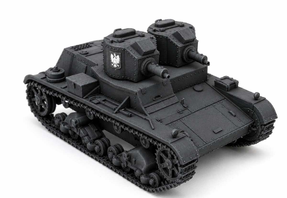 SSMODEL 1/144 7TP DW Light AFV Armored Vehicle Mini Scale Model Kit TSS1440316