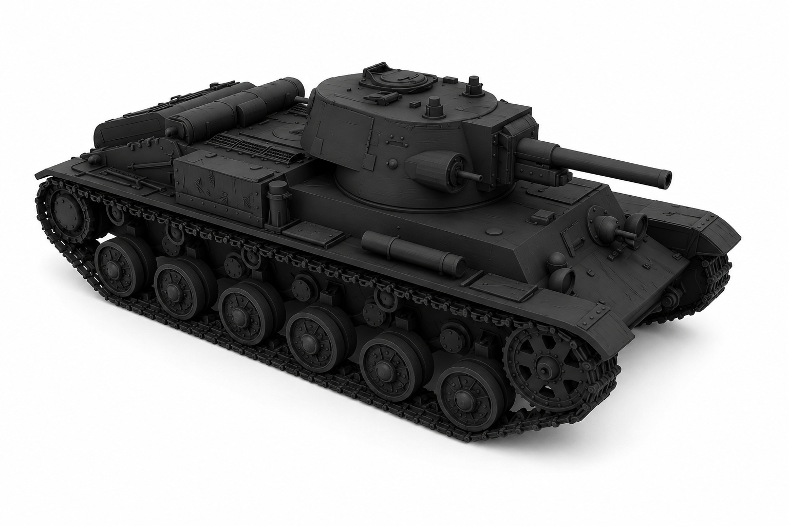 SSMODEL 1/350 T-28 bis Soviet fictional medium tank resin model kit TSS3500495 — detail view 2