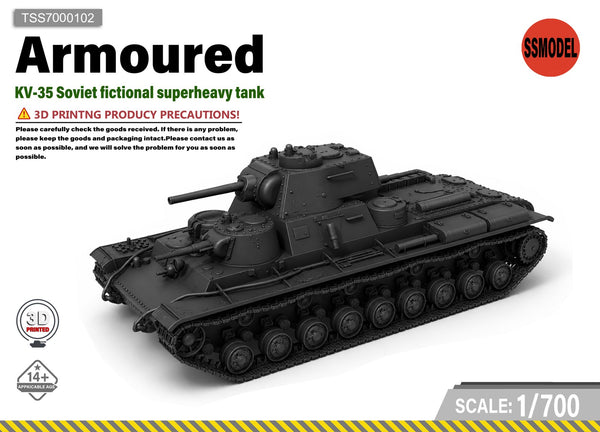 SSMODEL 1/700 KV-35 Soviet Super Heavy Tank Resin Model Kit TSS7000102