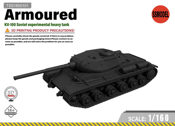 SSMODEL 1/160 KV-100 Soviet Experimental Tank Resin Model Kit TSS1600101