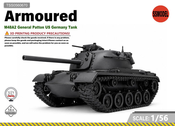 SSMODEL 1/56 M48A2 General Patton US Germany Tank Resin MODEL KIT TSS0560670
