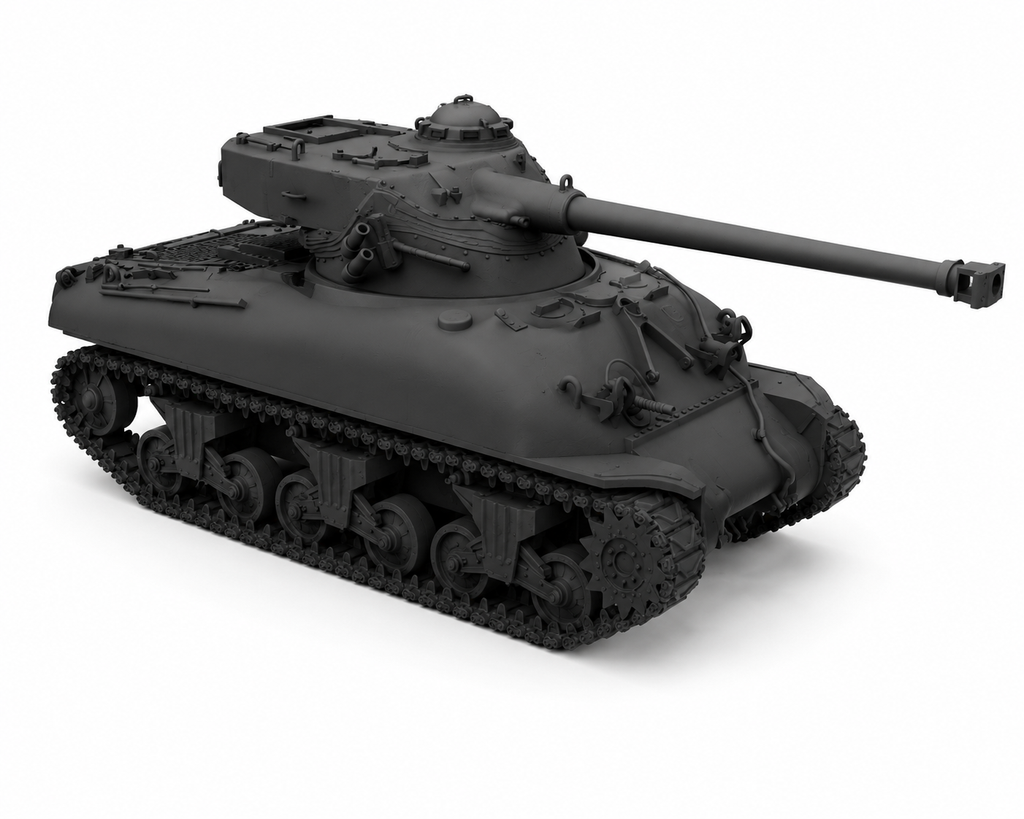 SSMODEL 1/700 M4A1 FL10 French medium tank resin model kit TSS7000356