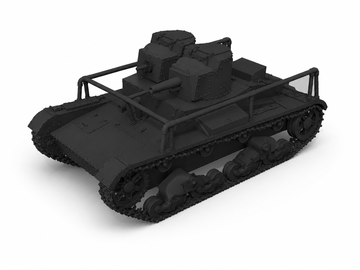 SSMODEL 1/350 T-26 mod. 1931 with radio tank Resin Model Kit TSS3500059 — detail view 2