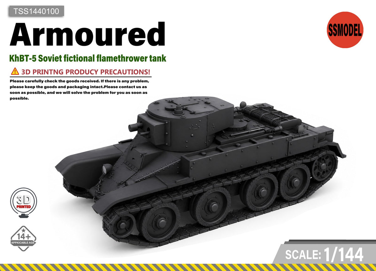 SSMODEL 1/144 KhBT-5 Soviet fictional flamethrower tank Model Kit TSS1440100