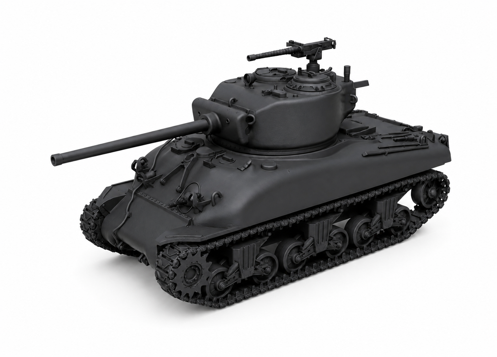 SSMODEL 1/350 M4A1 76W Sherman US WWII Tank Resin MODEL KIT TSS3500208