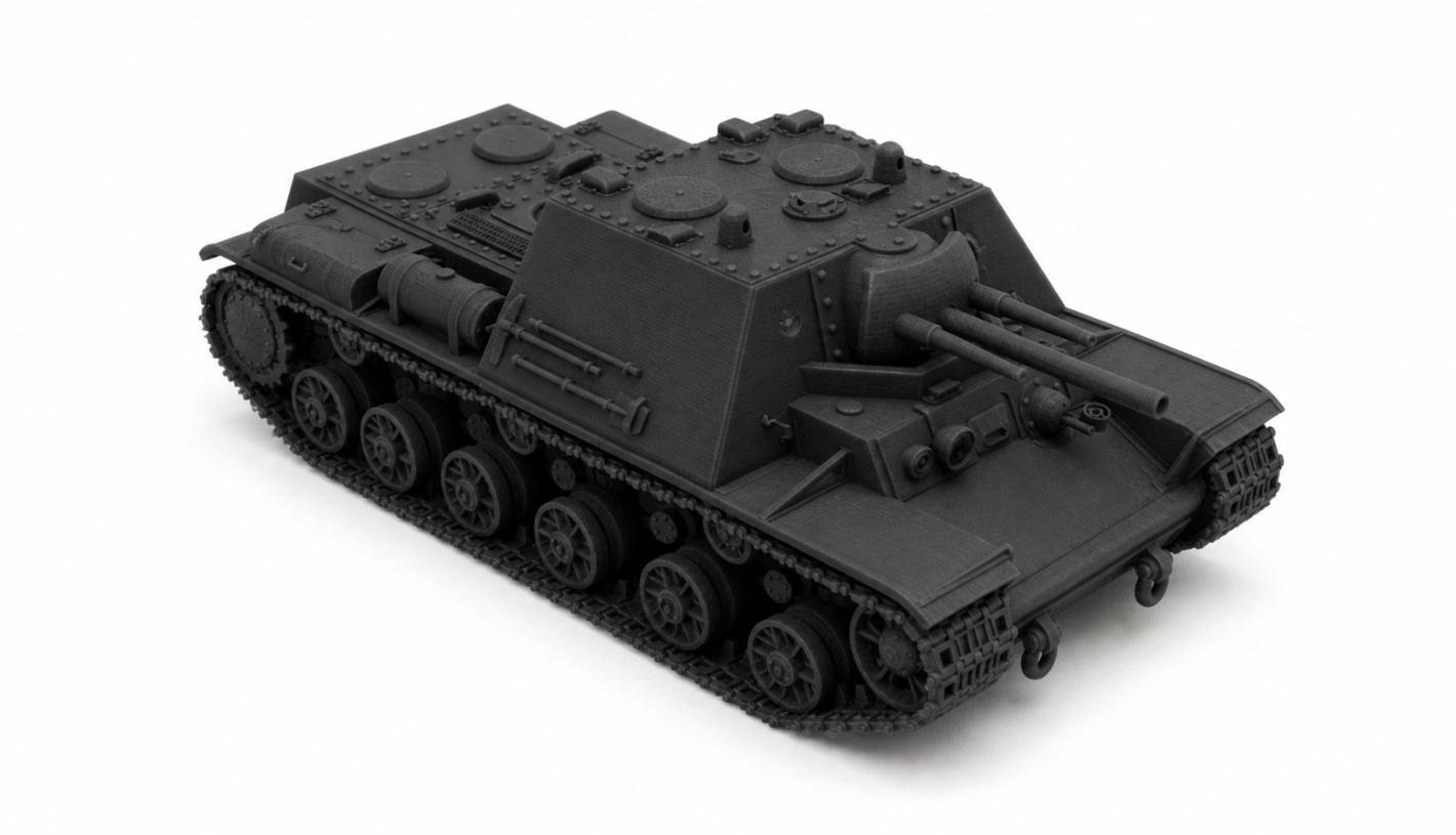 SSMODEL 1/700 KV-7 Soviet Propelled Artillery Tank Resin Model Kit TSS7000128 — detail view 2
