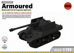 SSMODEL 1/160 M3A3 with Pak 40 Yugoslav light tank Resin Model Kit TSS1600269
