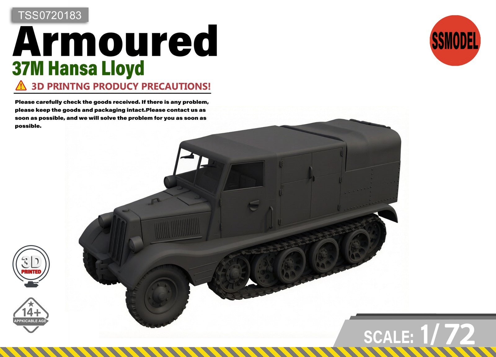 SSMODEL 1/72 37M Hansa Lloyd Resin Model Kit TSS0720183