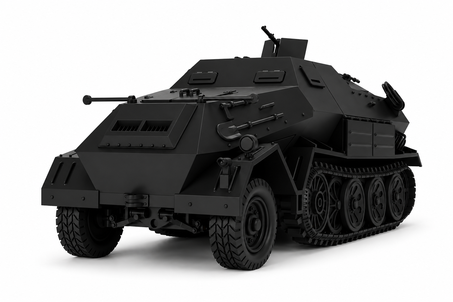SSMODEL 1/120 Half-track Sd.Kfz.8 DB10 Gepanzerte 12t Resin MODEL KIT TSS1200945 — scale model kit