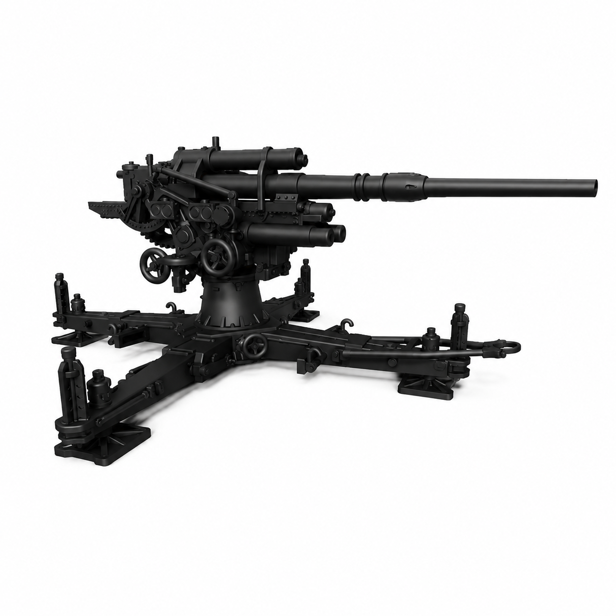 SSMODEL 1/200 Anti-Aircraft 8.8cm FlaK 37 on cross Resin MODEL KIT TSS2001408 — scale model kit