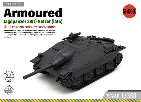 SSMODEL 1/350 Jagdpanzer 38(t) Hetzer (late) Resin Model Kit TSS3500186