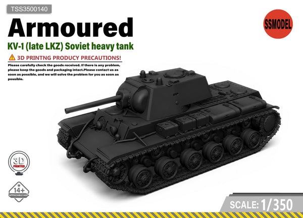 SSMODEL 1/350 KV-1 (late LKZ) Soviet heavy tank resin model kit TSS3500140
