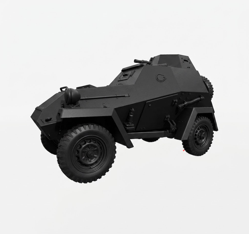 SSMODEL 1/100 WWII Soviet BA-64B Armored Scout Car Resin Model Kit TSS1001225 — detail view 2