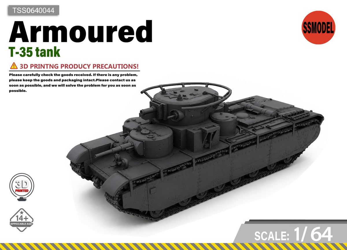 SSMODEL 1/64 T-35 Tank Resin Model Kit TSS0640044