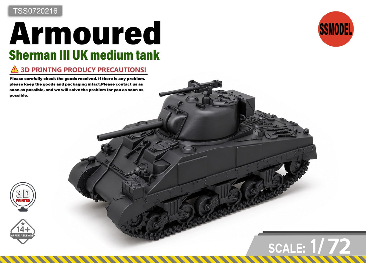 SSMODEL1/72 Sherman III UK Medium Tank Resin MODEL KIT TSS0720216