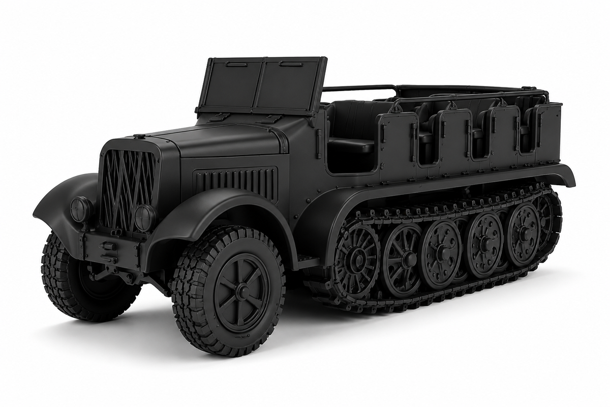 SSMODEL 1/700 Half-track Sd.Kfz.6 Zugkraftwagen 5t Resin MODEL KIT TSS7000941 — scale model kit