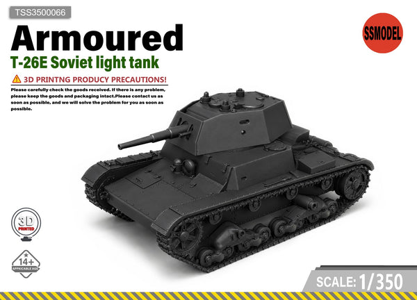 SSMODEL 1/350 T-26E v2 Soviet light tank Resin Model Kit TSS3500066