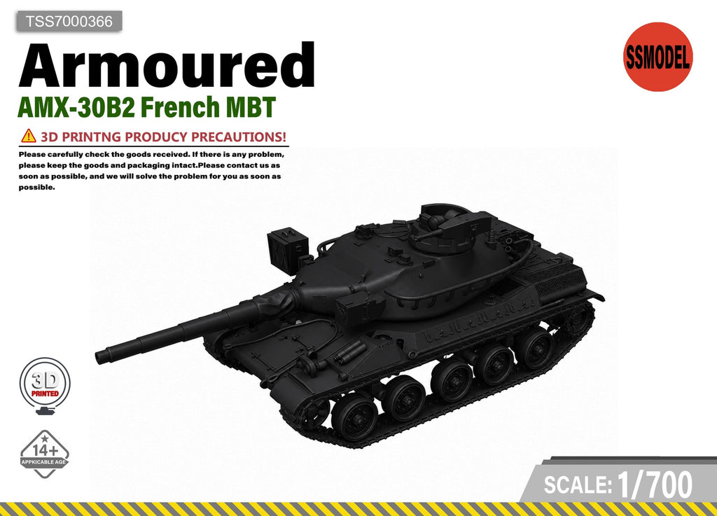 SSMODEL 1/700 AMX-30B2 French MBT Tank Resin Model Kit TSS7000366