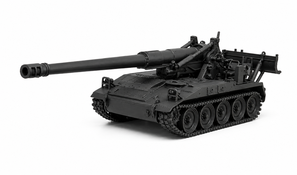 SSMODEL 1/56 M110A2 203mm US+Germany, Cold war Tank Resin MODEL KIT TSS0560667