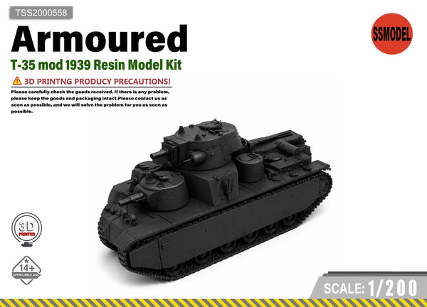 SSMODEL 1/200 T-35 mod 1939 Resin Model Kit TSS2000558