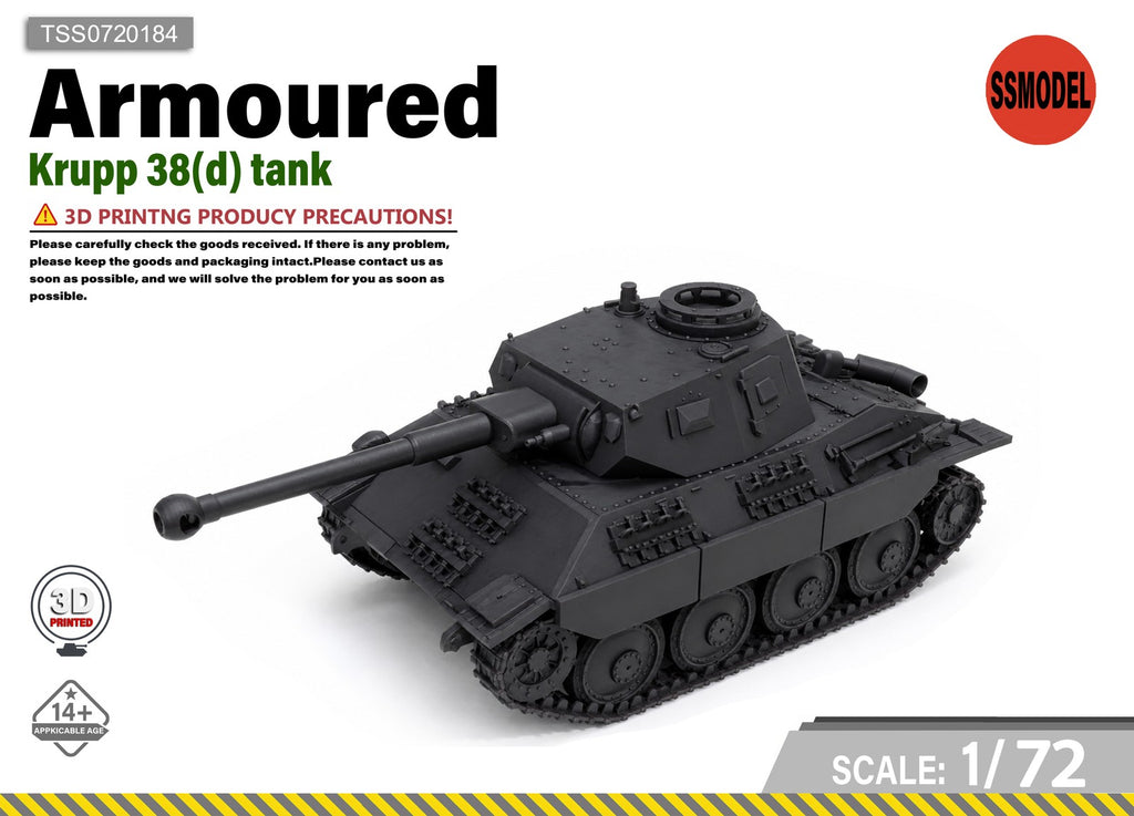 SSMODEL 1/72 Krupp 38(d) Resin Model Kit TSS0720184