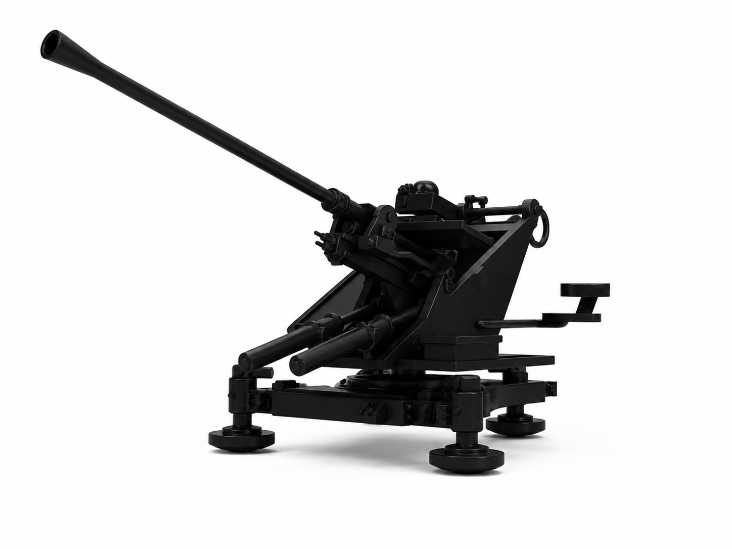 SSMODEL 1/56 AA-gun 3.7cm Flak 36 on cross Gunner Resin MODEL KIT TSS0561449 — scale model kit