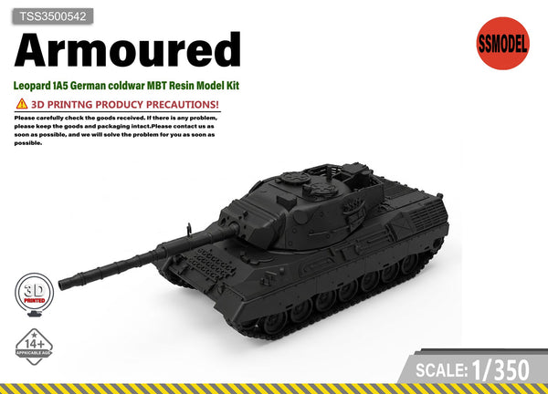 SSMODEL 1/350 Leopard 1A5 German coldwar MBT Resin Model Kit TSS3500542