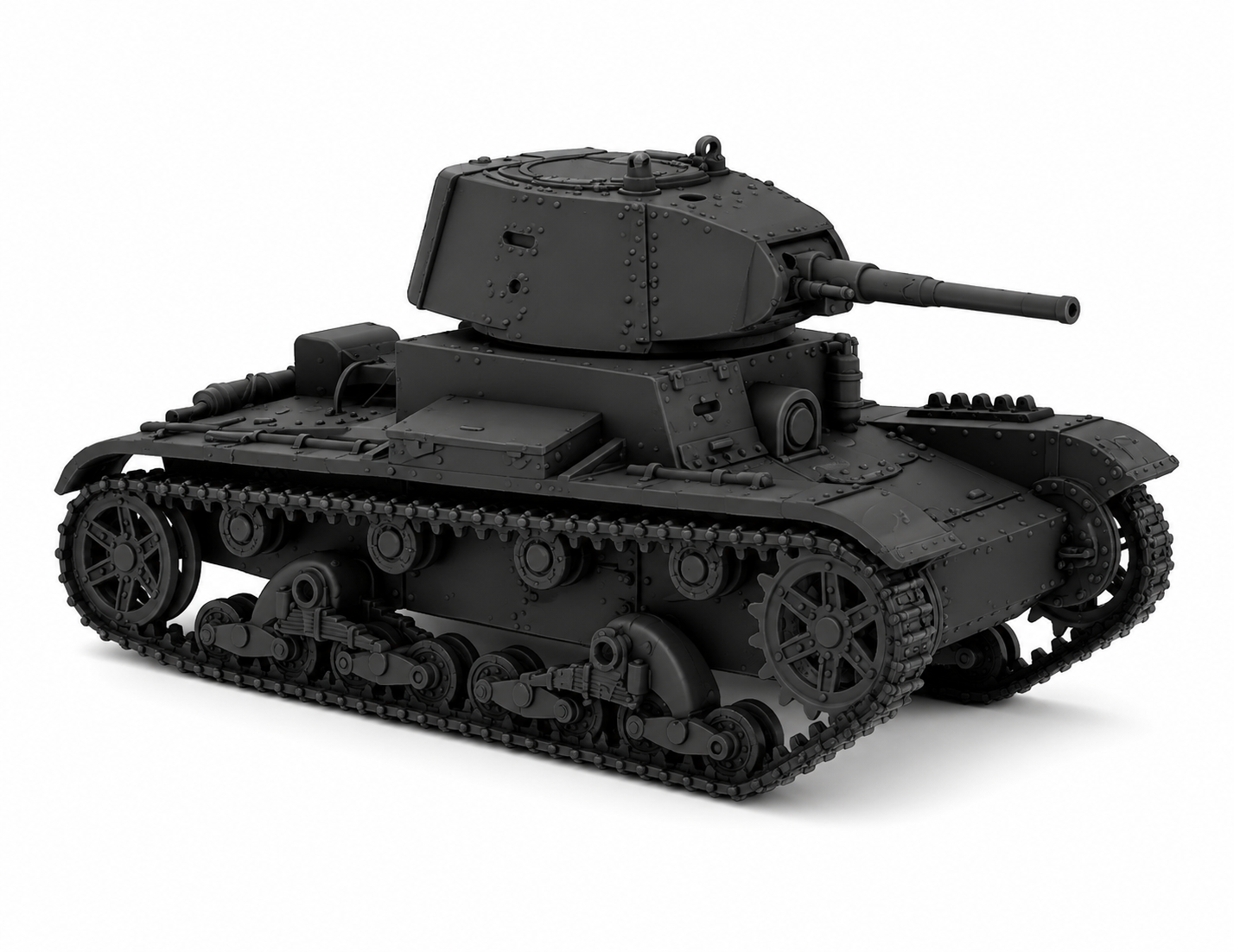 SSMODEL 1/200 Light tank T-26 model 1938 USSR Tank Resin MODEL KIT TSS2000969 — scale model kit