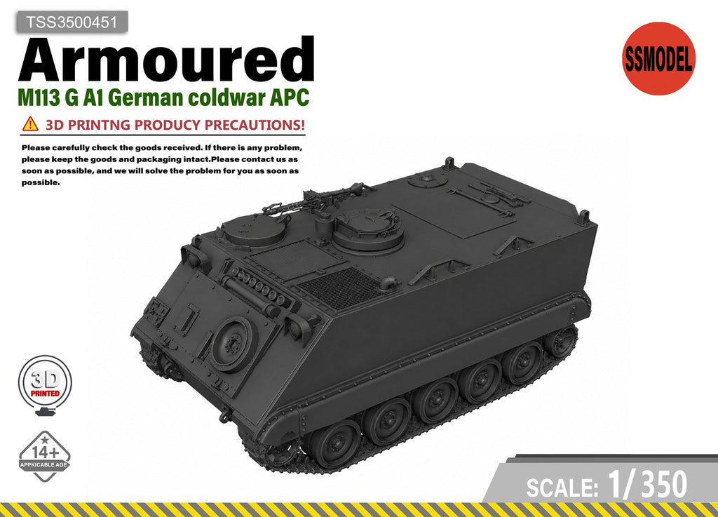 SSMODEL 1/350 M113 G A1 German coldwar APC Tank Resin MODEL KIT TSS3500451
