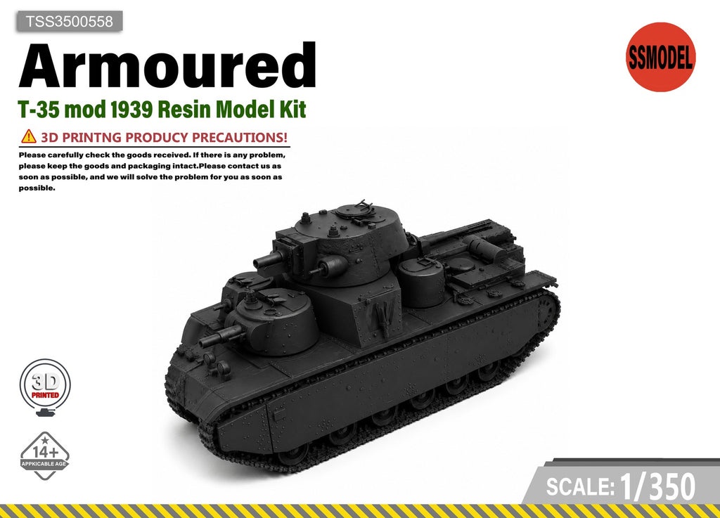 SSMODEL 1/350 T-35 mod 1939 Resin Model Kit TSS3500558