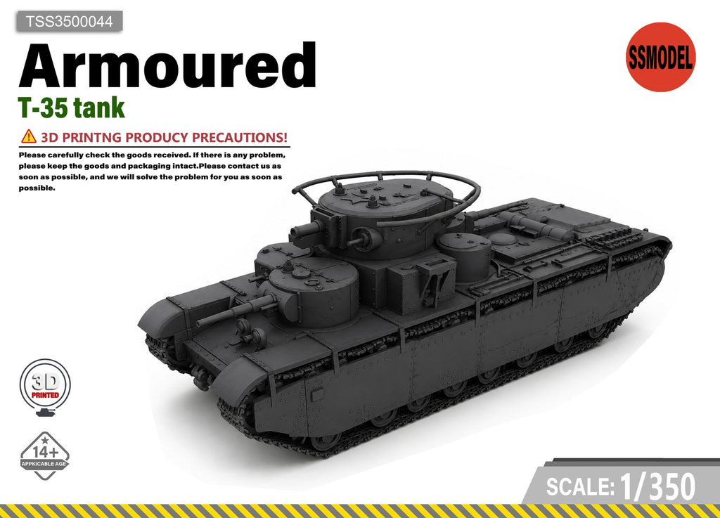 SSMODEL 1/350 T-35 Tank Resin Model Kit TSS3500044