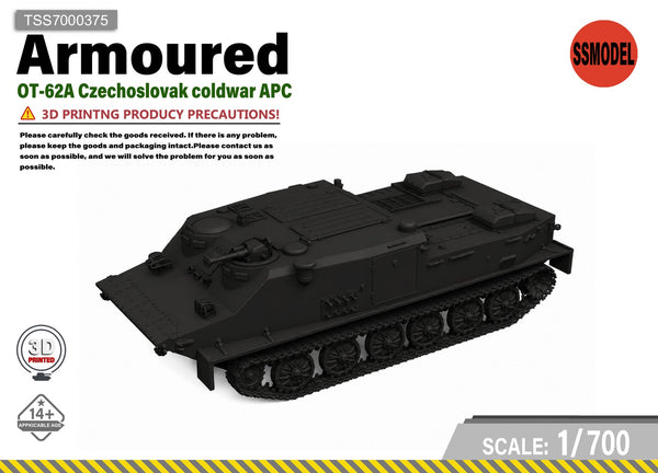 SSMODEL 1/700 OT-62A Czechoslovak Coldwar APC Tank Resin Model Kit TSS7000375
