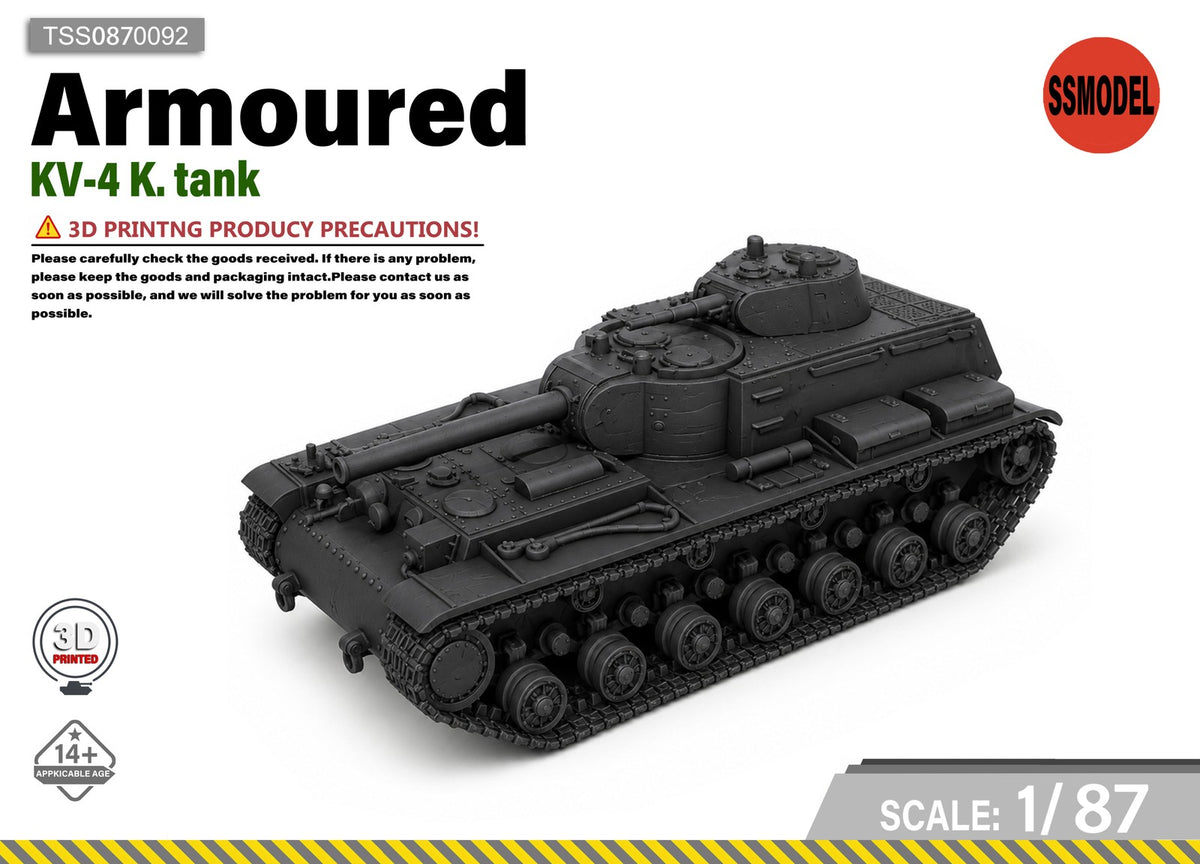 SSMODEL MODEL KIT 1/87 KV-4 K.Kuzmin, P.Tarapatin, V.Tarotko tank TSS0870092