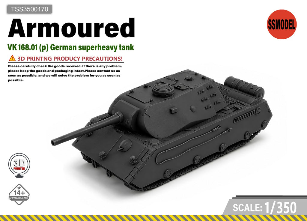 SSMODEL 1/350 VK 168.01 (p) German superheavy tank Resin Model Kit TSS3500170