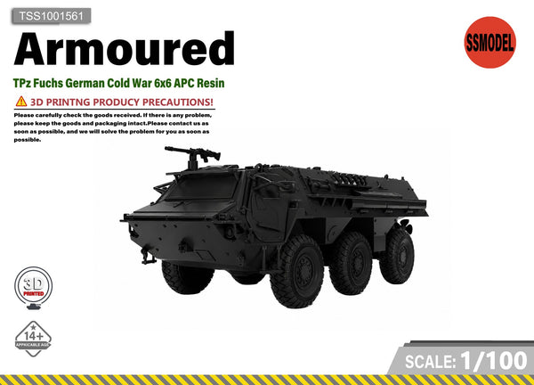 SSMODEL 1/100 TPz Fuchs German Cold War 6x6 APC Resin Model Kit TSS1001561