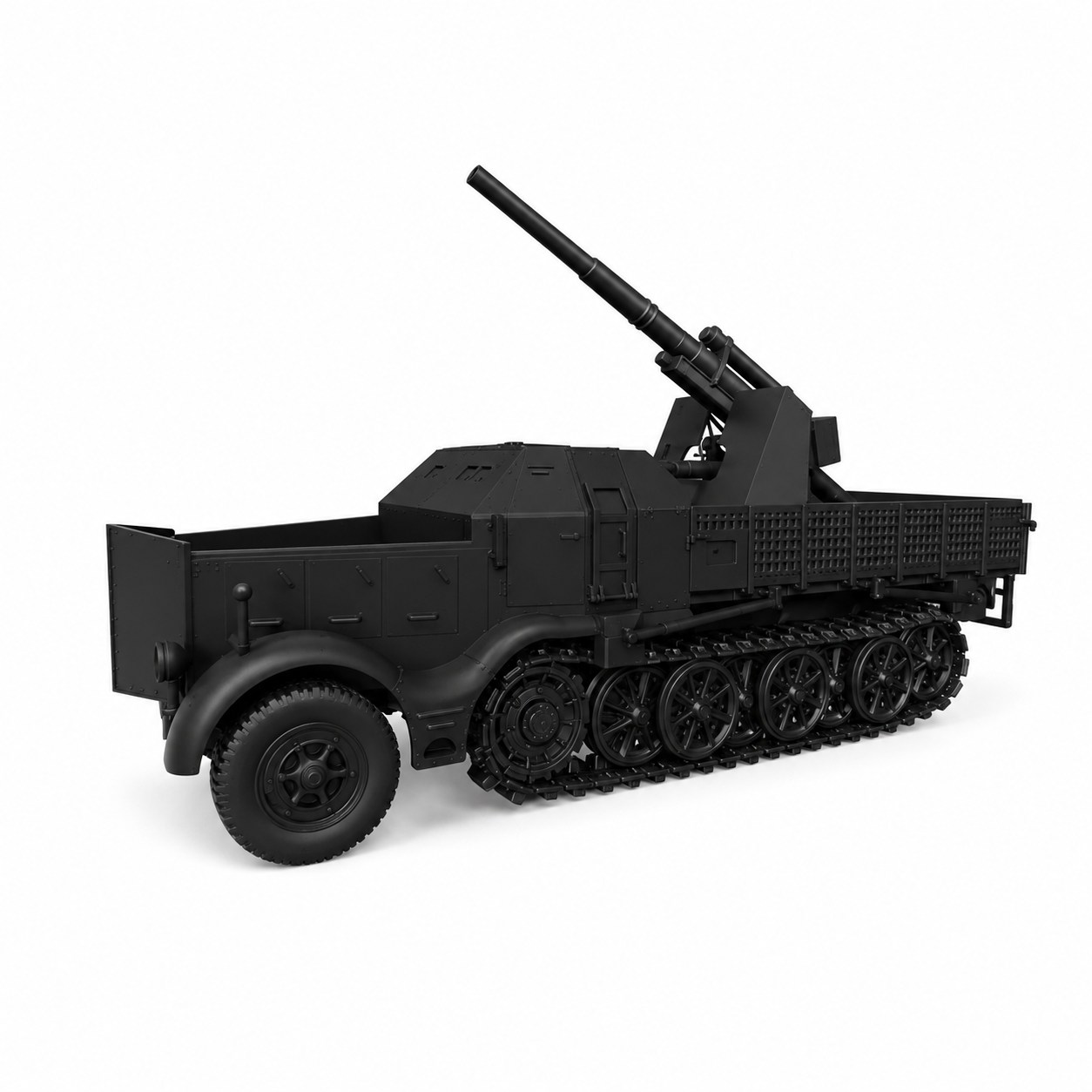 SSMODEL 1/120 8.8cm Flak 18 Sfl auf Zugkraftwagen 18t Resin MODEL KIT TSS1200947 — scale model kit