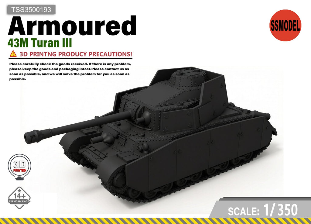 SSMODEL 1/350 43M Turan III tank Resin Model Kit TSS3500193