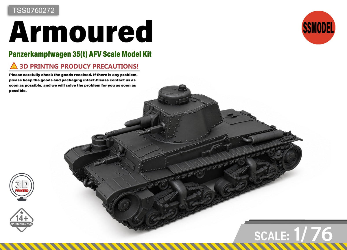 SSMODEL 1/76 Panzerkampfwagen 35(t) tank Model Kit TSS0760272