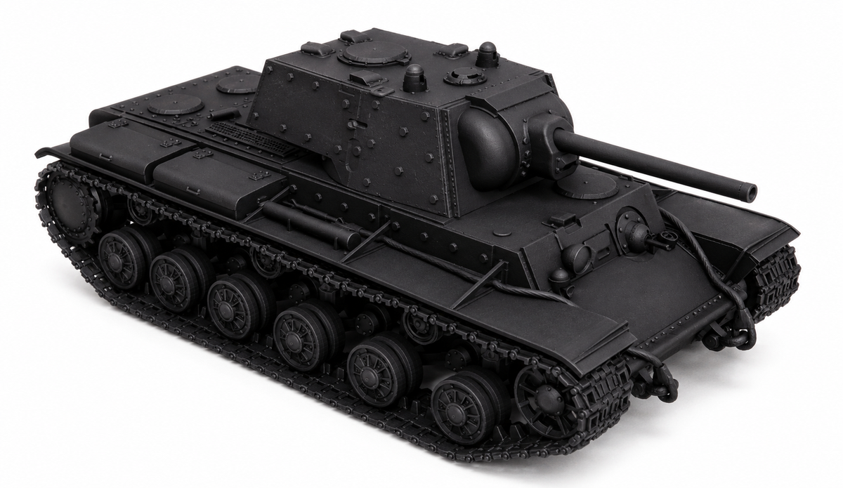 SSMODEL 1/76 KV-1 (late LKZ) Soviet heavy tank resin model kit TSS0760139 — detail view 2