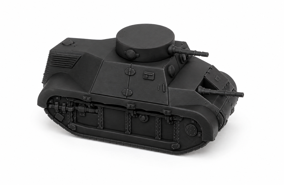SSMODEL 1/56Trubia Naval (Spanish Civil War) Tank Resin MODEL KIT TSS0560628 — detail view 2