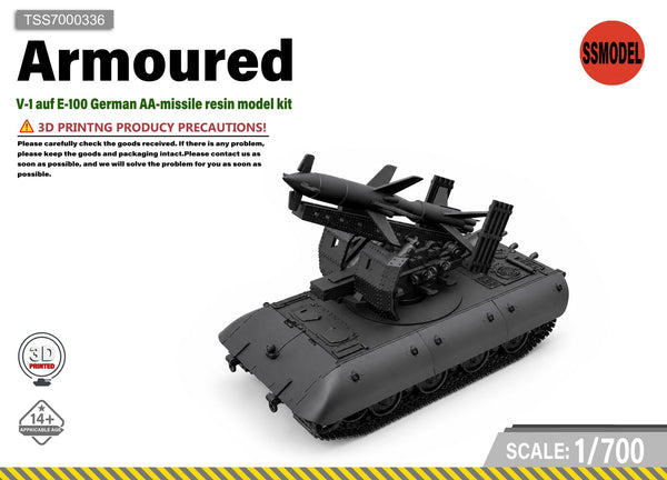 SSMODEL 1/700 V-1 auf E-100 German AA-missile resin model kit TSS7000336