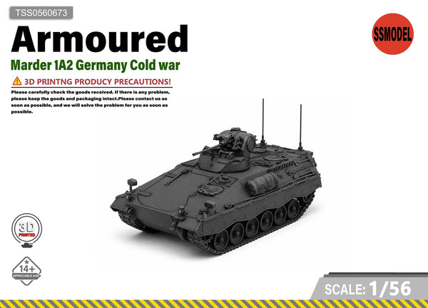 SSMODEL 1/56 Marder 1A2 Germany Cold war Tank Resin MODEL KIT TSS0560673