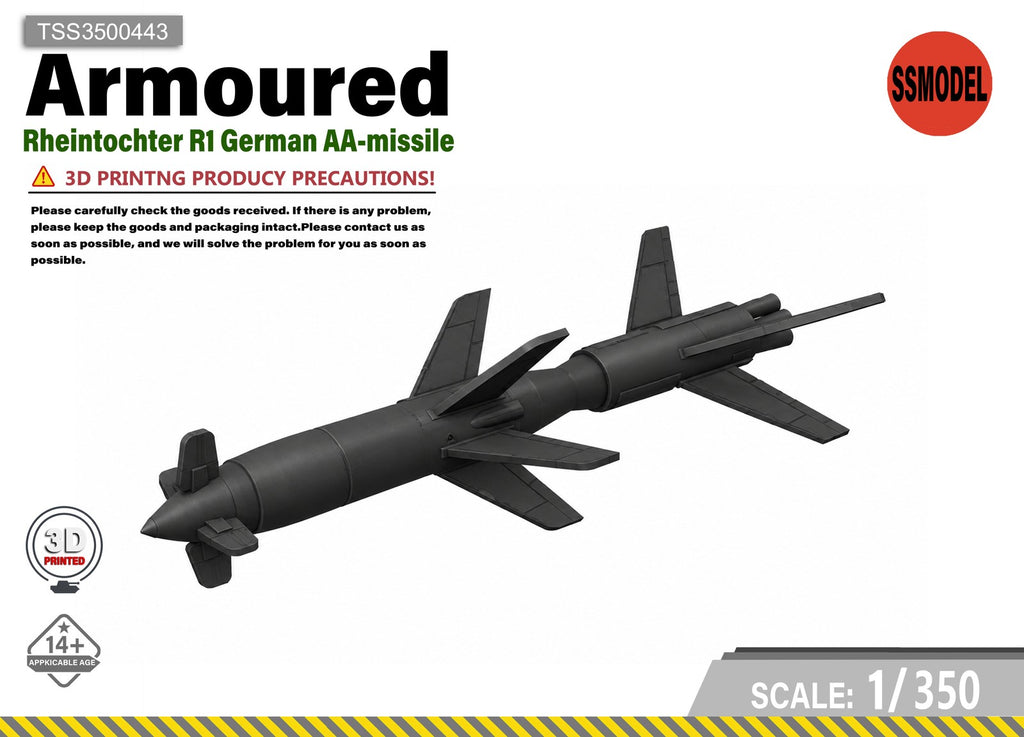 SSMODEL 1/350 Rheintochter R1 German AA-missile Resin MODEL KIT TSS3500443