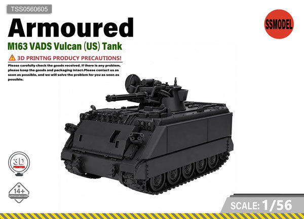 SSMODEL 1/56 M163 VADS Vulcan (US) Tank Resin MODEL KIT TSS0560605