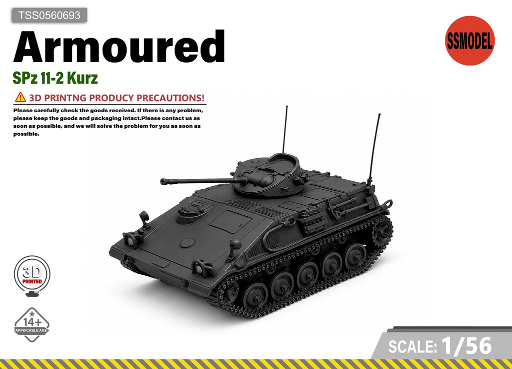 SSMODEL 1/56 Schutzenpanzer SPz 11-2 Kurz Tank Resin MODEL KIT TSS0560693